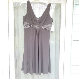 NWT Jones New York Black Beaded Dress 12 evening cocktail